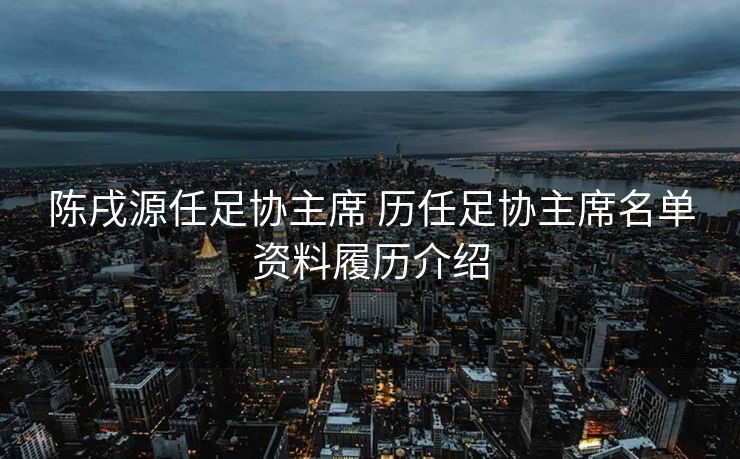 陈戌源任足协主席 历任足协主席名单资料履历介绍